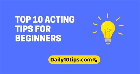 10 Acting Tips for Beginners - StageMilk - muktibox.com