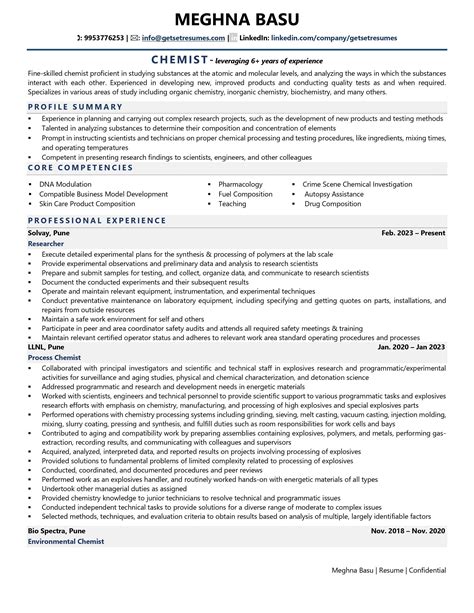 10 Analytical Chemist Resume Examples & Guide for … - wintechmobiles.com