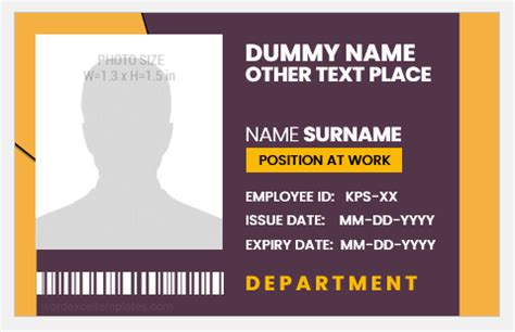 10 Best Employee ID Card Formats for MS Word Word & Excel Templates