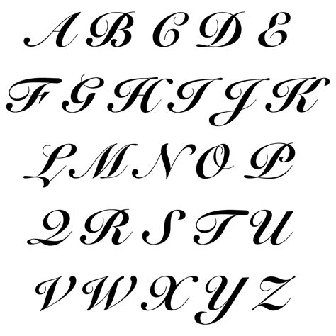 10 Best Fancy Letter Stencils Free Printable Printablee Com