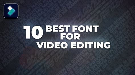 10 Best Font For Video Editor And Film Maker Filmora Tutorial YouTube