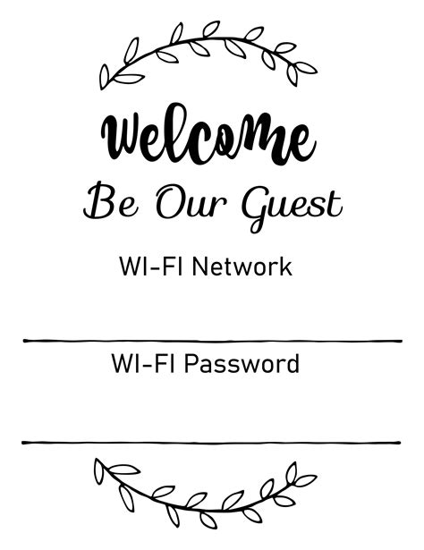 10 Best Guest Wifi Password Printable Printablee Com