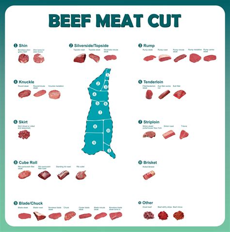 10 Best Meat Butcher Chart Printable