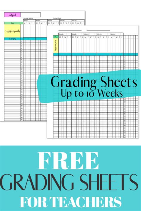 10 Best Printable Grade Sheets For Teachers