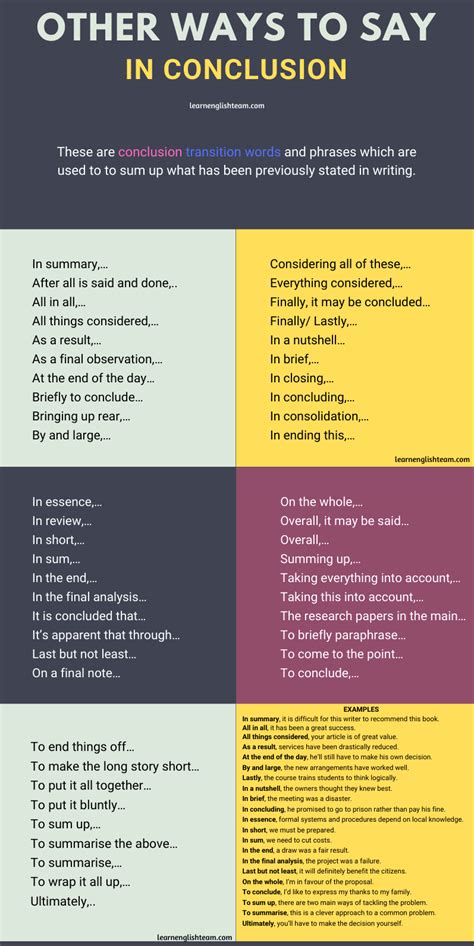 10 Better Ways To Say "In Conclusion" - Grammarhow