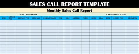 10 Call Report Template Excel Excel Templates