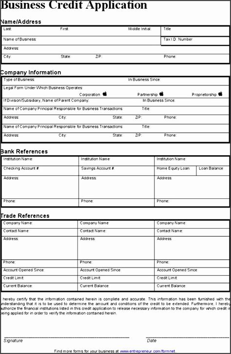 10 Credit Application Template Excel SampleTemplatess SampleTemplatess
