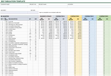 10 Excel Estimating Template Excel Templates