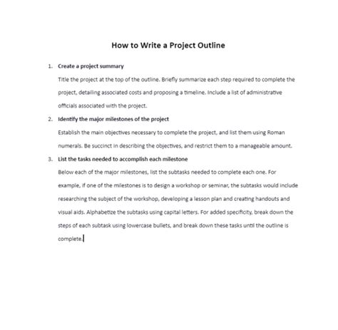 10 FREE Project Outline Template Google Doc Examples