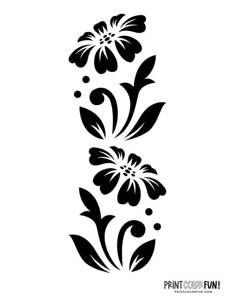 10 Free Flower Stencil Designs For Printing Craft Projects Print Color Fun