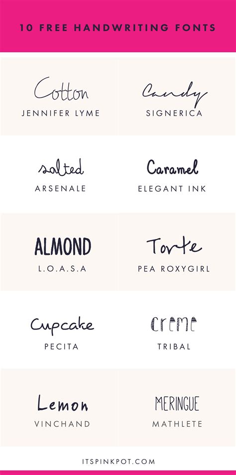 10 Free Handwritten Fonts for Creative Projects