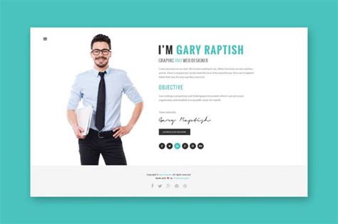 10 Free Professional HTML & CSS CV/Resume Templates