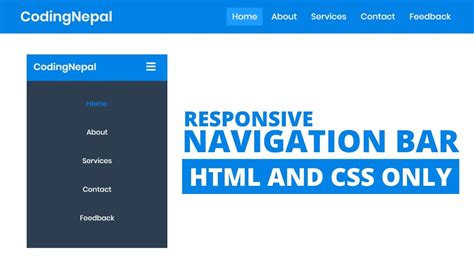 10 Free Responsive Navigation Bar in HTML CSS & JavaScript.