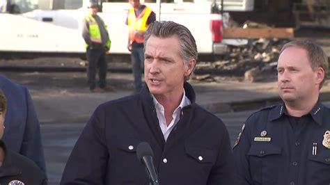 10 Freeway fire set with 'malice intent,' Newsom says