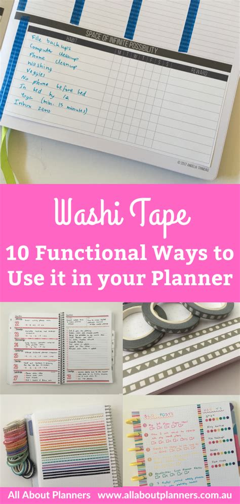 10 Functional Ways to Use Washi Tape in your Planner - All About …