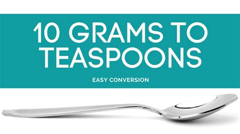 10 Grams to Teaspoons - Easy Conversion Plus …