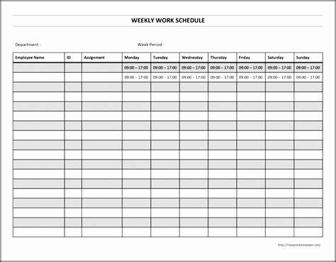 10 How to Create Daily Work Schedule In Excel SampleTemplatess