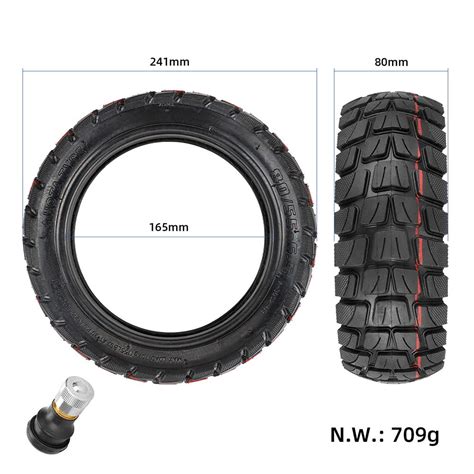 10 Inch 80/55-6.5 Inner Tire Off-Road Tyre With Nozzle For Electric Scooter