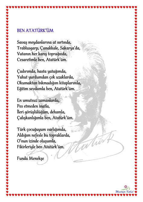 10 Kasım Atatürk şiirleri Gazi Mustafa Kemal Atatürk için yazılmış en . 