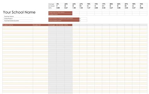 10 Microsoft Excel Gradebook Template Excel Templates