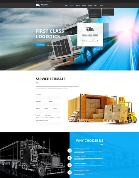 10 Of The Best Bootstrap Website Templates For Logistics Transportation Companies Buildify