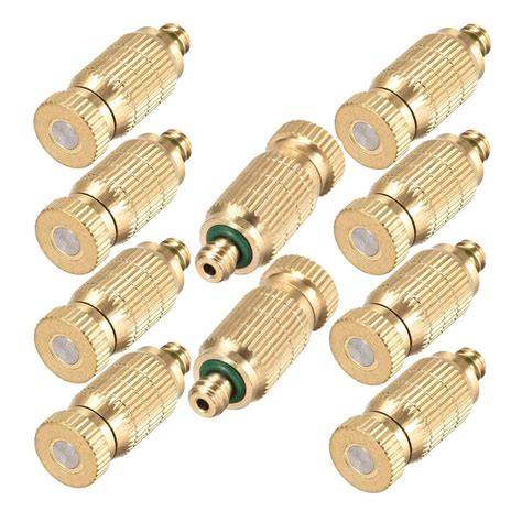 10 Pack Brass Misting Nozzles for Outdoor Cooling System, Mister ... - raincitystudios.com