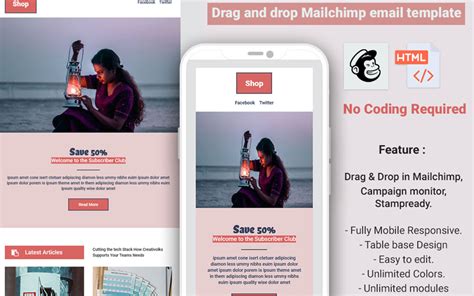 10 Responsive MailChimp Email Templates HTML Newsletter Templates