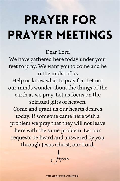 10 Short Prayers For Meetings And Gatherings - The …