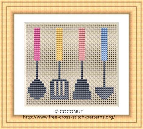 10 Small and Simple Cross Stitch Patterns for Kitchen