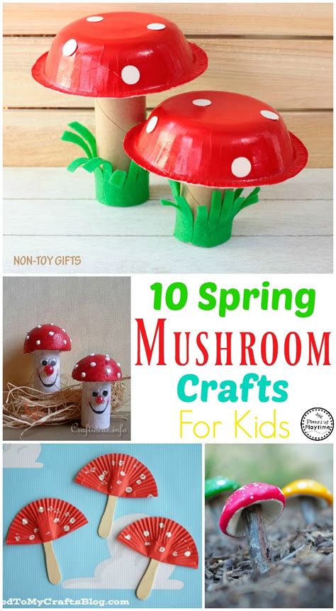 10 Spring Mushroom Crafts for Kids - Planning Playtime