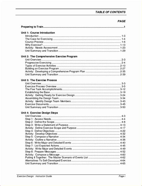 10 Table Of Contents Excel Template Excel Templates