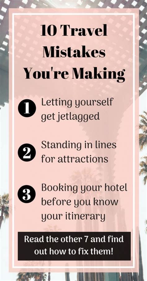 10 Travel Mistakes and How to Avoid Them
