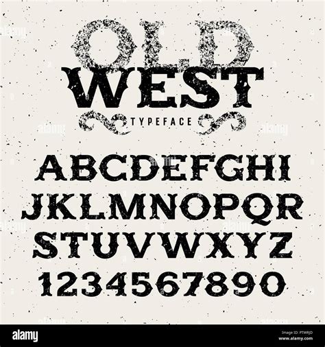 10 Western Style Number Fonts Images Western Style Font Alphabet