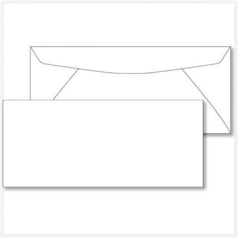 10 White Regular Envelopes 1 Color to Full Color Printing with Fast