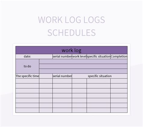 10 Work Log Excel Template Excel Templates