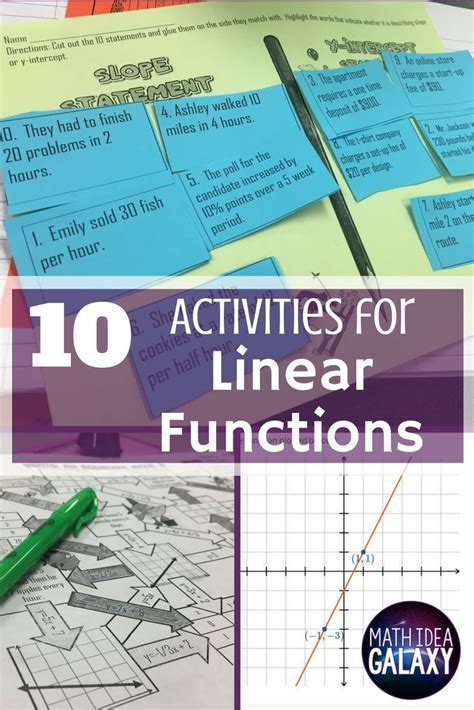 10 Activities To Practice Linear Functions Like A Writing Linear Equations Activities - Writing Linear Equations Activities