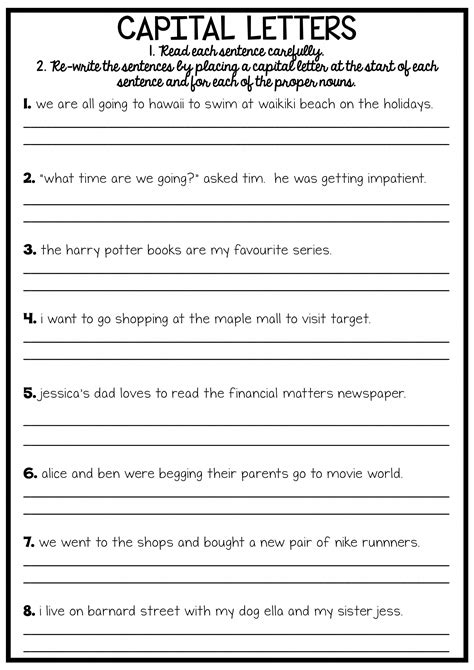 10 Best 4th Grade Grammar Printable Printablee Com Correct The Sentences 4th Grade - Correct The Sentences 4th Grade