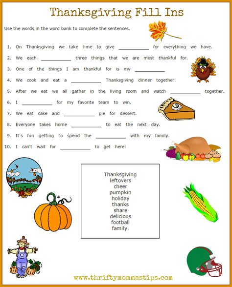 10 Best Free Thanksgiving Printable Activity Worksheets Pdf Thanksgiving Activity Sheets For Kindergarten - Thanksgiving Activity Sheets For Kindergarten