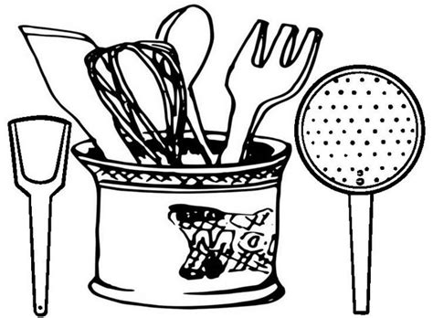 10 Best Kitchen Utensil Coloring Pages For Boys Cooking Utensils Coloring Pages - Cooking Utensils Coloring Pages