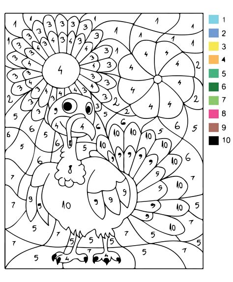 10 Best Thanksgiving Color By Number Coloring Pages Color By Number Thanksgiving Coloring Pages - Color By Number Thanksgiving Coloring Pages