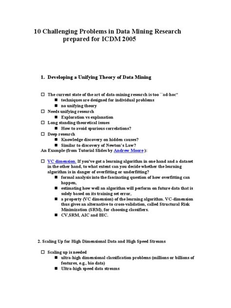 10 challenging problems in data mining research