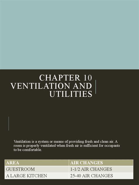 10 Chapter 10 Ventilation And Heat Control