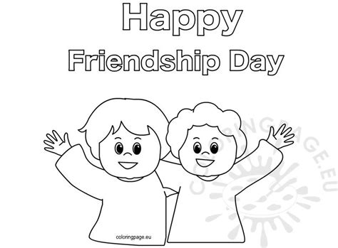 10 Colorful Friendship Day Printables For Kids Friendship Coloring Pages For Preschoolers - Friendship Coloring Pages For Preschoolers