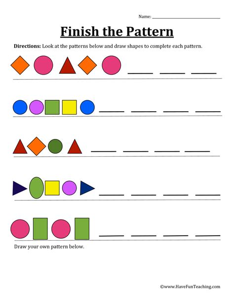 10 Complete The Pattern Shapes Worksheets Free Printable Math Pattern Worksheets - Math Pattern Worksheets