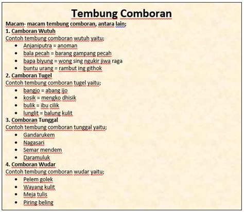 10 contoh tembung camboran yang perlu anda tahu 【Pembaruan 2024】