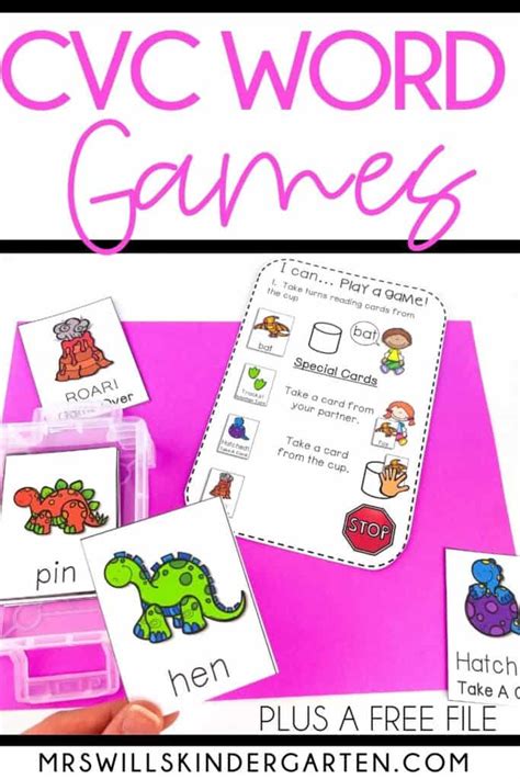 10 Cvc Word Games To Play In Kindergarten Cvc Word Lists First Grade - Cvc Word Lists First Grade