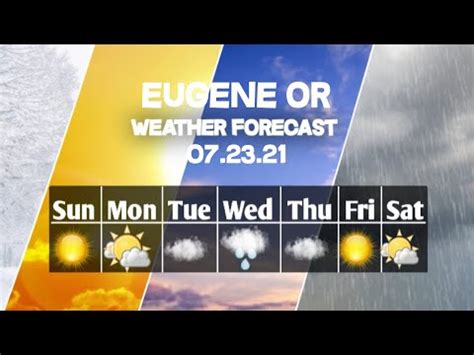 10 day eugene weather. Weather factors into your day virtually every day. You need to know the weather to know how to dress and what time to leave for work or school. Your weekend plans may have to change if the weather doesn’t cooperate. 
