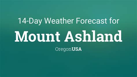 7 Day & Night Weather Forecast for Ashland, OR - ( Fahrenheit & Celsius) Today. Mostly Cloudy with Light Rain with a high near 59°F [15°C]. Southeast wind to around 2 mph [4 kph], with wind gusts to near 13,"windGustMPS":6 mph [20 kph]. The dewpoint will be near 50°F [12°C] with a humidity of 97% and a barometric pressure around and a .... 