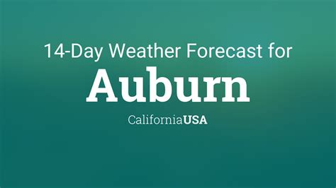 60-Day Extended Weather Forecast for Auburn, CA. Enter Your Location. Free 2-Month Weather Forecast. October 2023 Long Range Weather Forecast for Pacific Southwest; Dates Weather Conditions; Oct 1-3: Sunny, mild: Oct 4-7: Sunny; hot north, warm south: Oct 8-16: Sunny north, isolated showers south; warm:. 