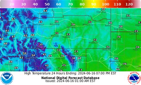 Point Forecast Matrix; 6 to 10 Day Outlook; MT Weather Summary; MT Forecast Table; MT Observations; 8 to 14 Day Outlook; WY Weather Summary; WY Forecast Table; WY Observations; Rivers and Lakes AHPS; ... Billings MT 45.79°N 108.5°W (Elev. 3199 ft) Last Update: 11:07 am MDT Oct 11, 2023. Forecast Valid:.